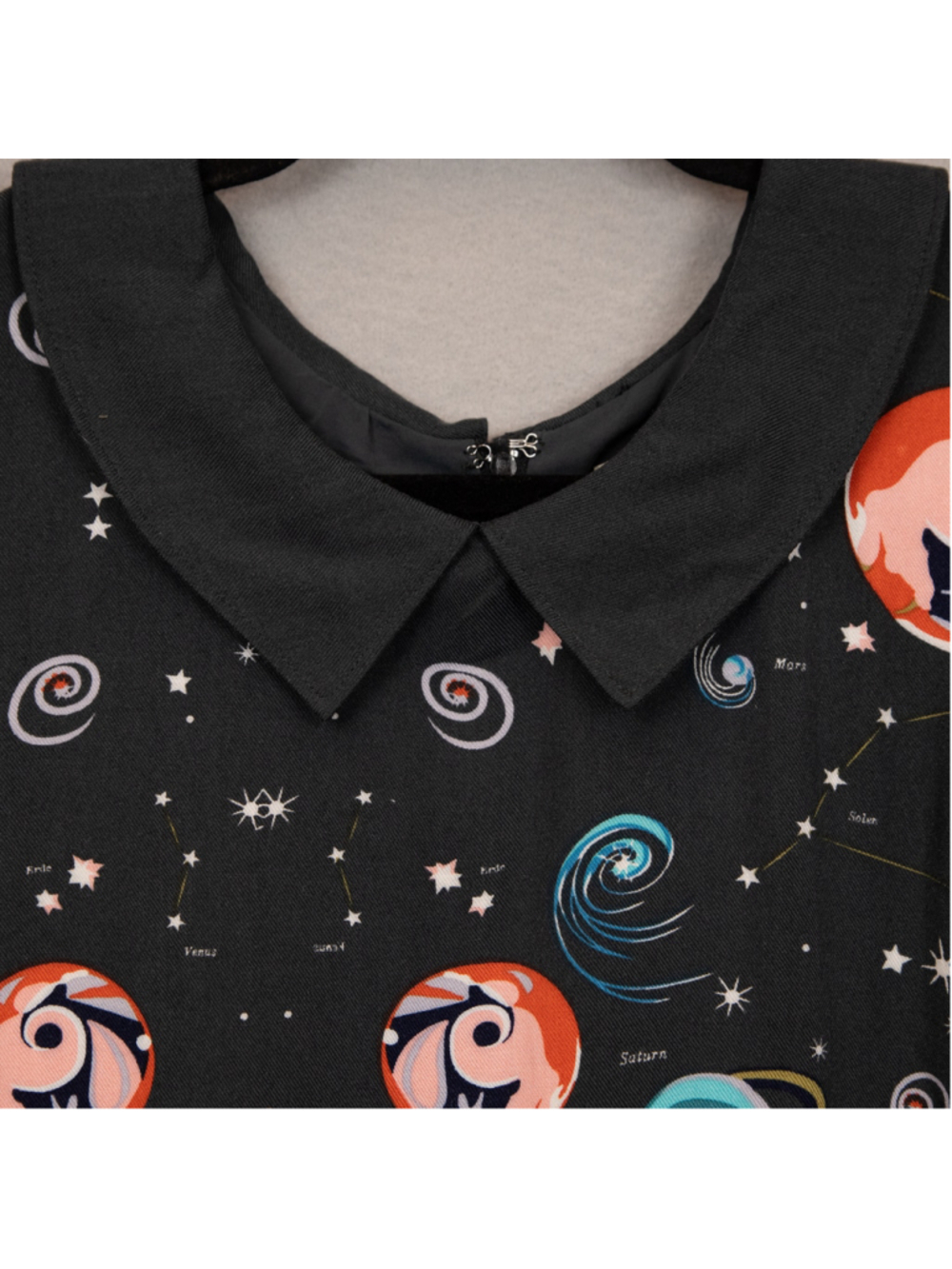 ModCloth grey planet print shift dress-S - Picture 2 of 6